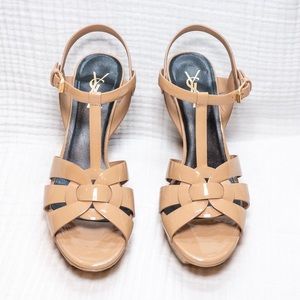 Saint Laurent Patent Tribute 75 Platform Sandals